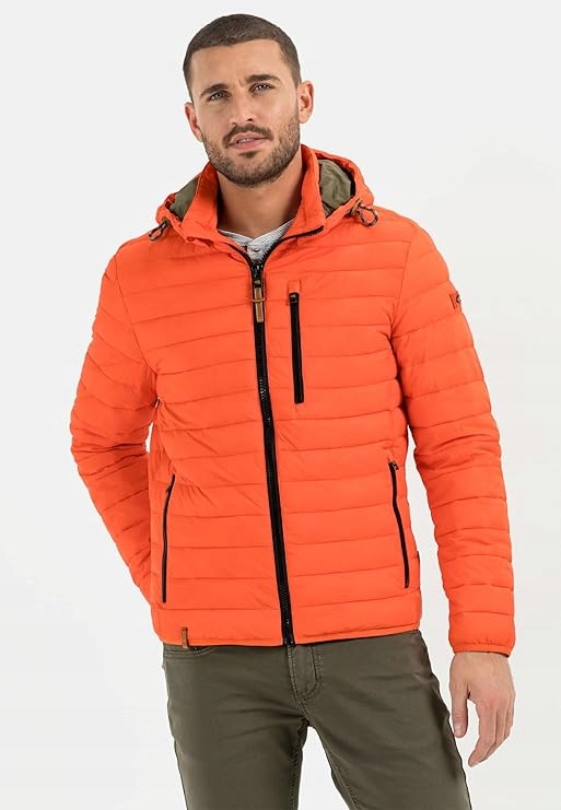 Camel Active Prošívaná Bunda S Kapucí V Oranžové Barvě L/XL 7AA