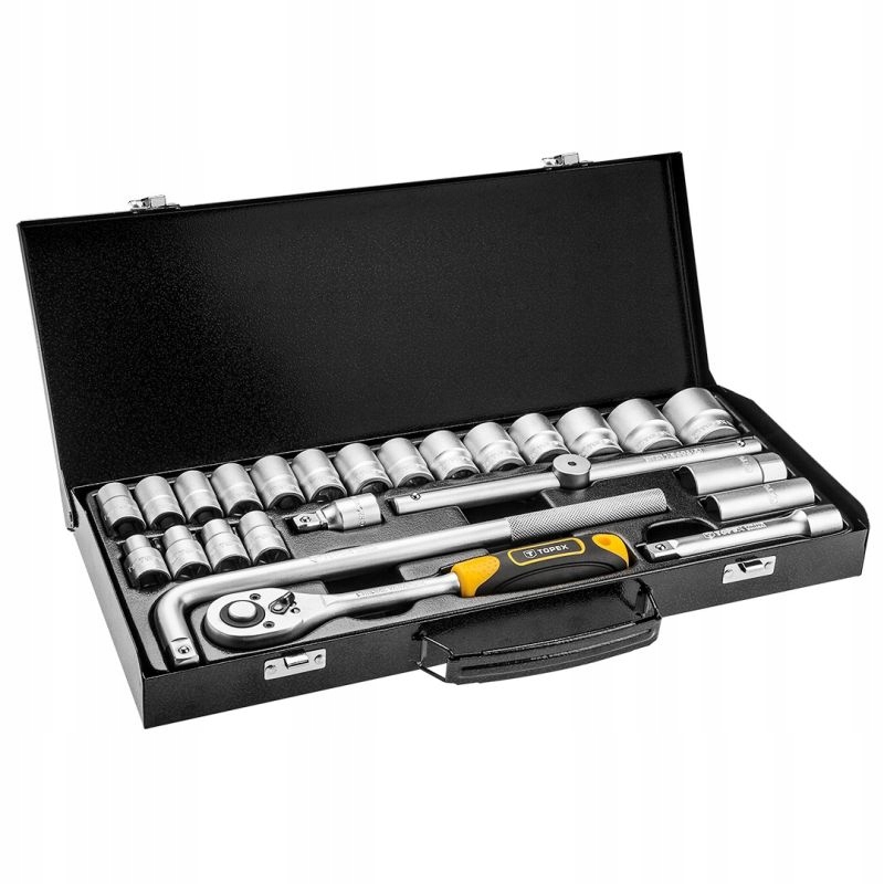 TOPEX Klucze nasadowe 1 2 zestaw 25 szt 38D850