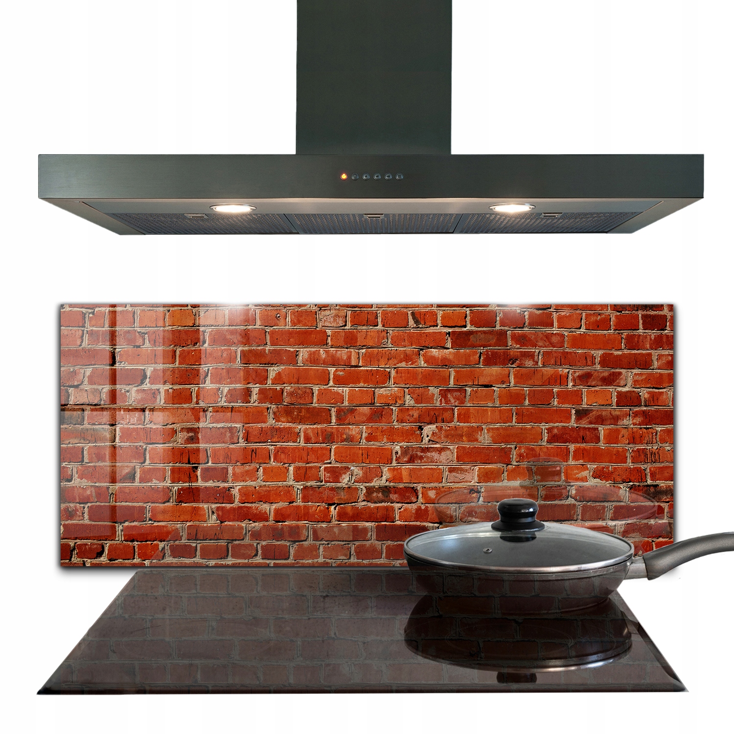 Panel Szklany z Nadrukiem Cegły Naturalna