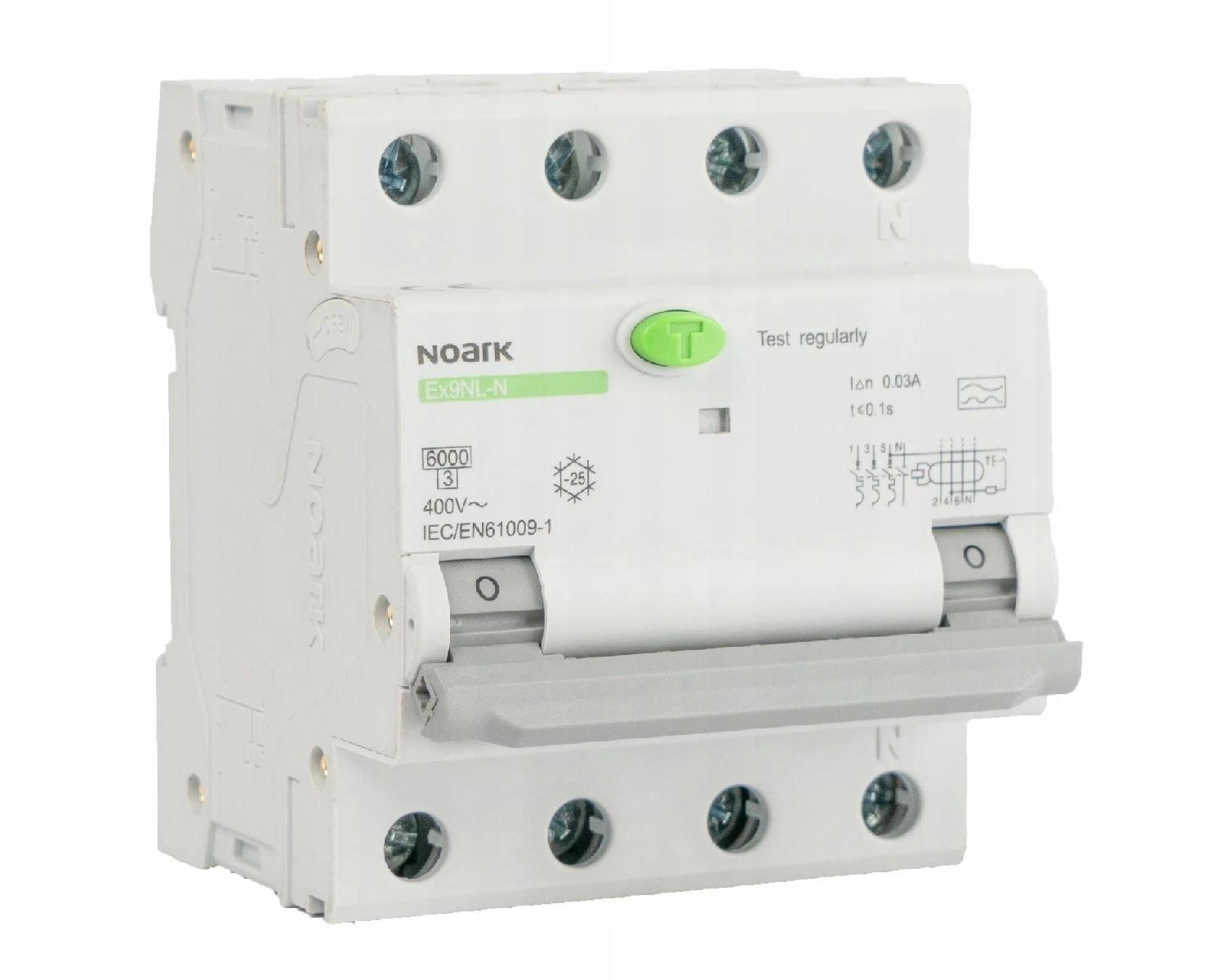 Wyłącznik różnicowo nadprądowy zabezpieczenie B16 4P 30mA Ac Noark 111498