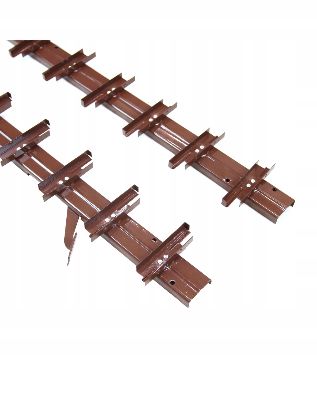 Ocelový Mechanismus Shutters Pohyblivé Desky Systém Žaluzií 100 CM Hnědý