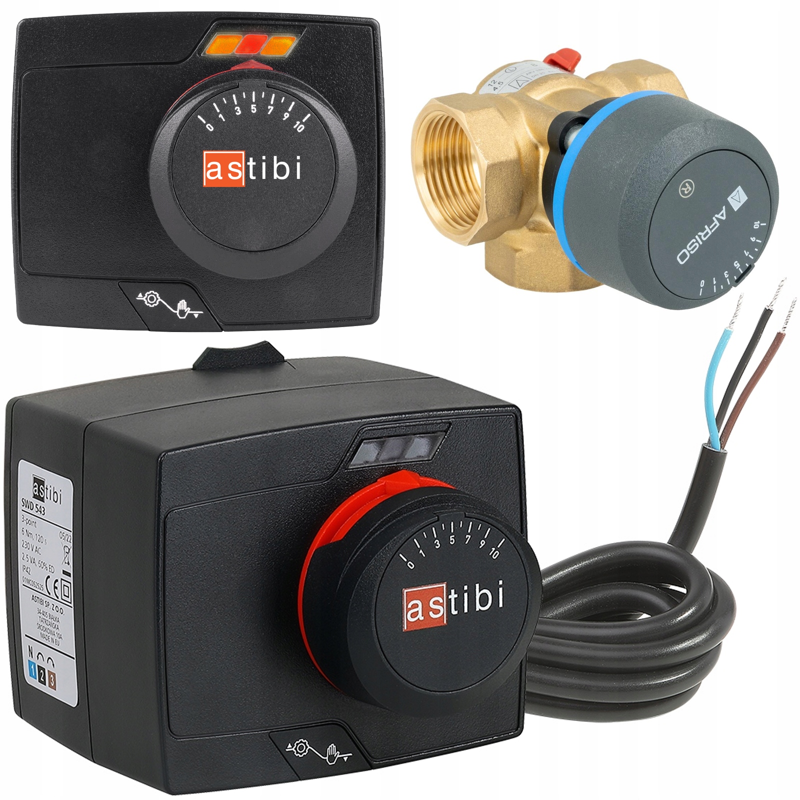 Regulačná Sada Pohonu 3-BODOVÝ 3-CESTNÝ Ventil 1 Palec Afriso Arv 384