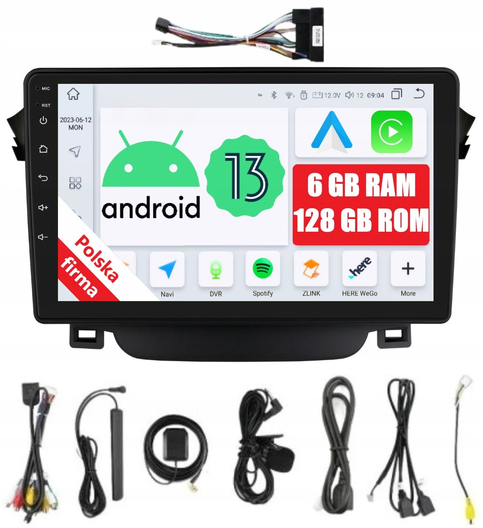 Navigácia 2DIN Rádio Android Hyundai I30 II 6/128 Gb Dsp Carplay Lte