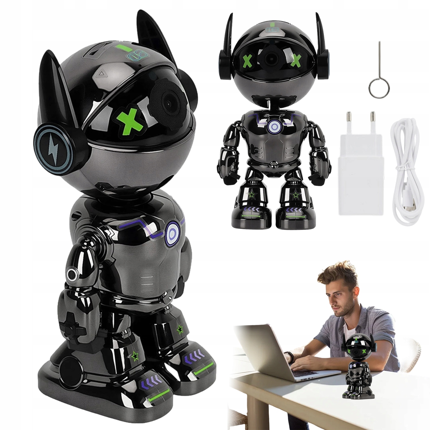 Robotická Wifi Kamera S Nočním Viděním A Dosahem 360° S Detekcí Pohybu