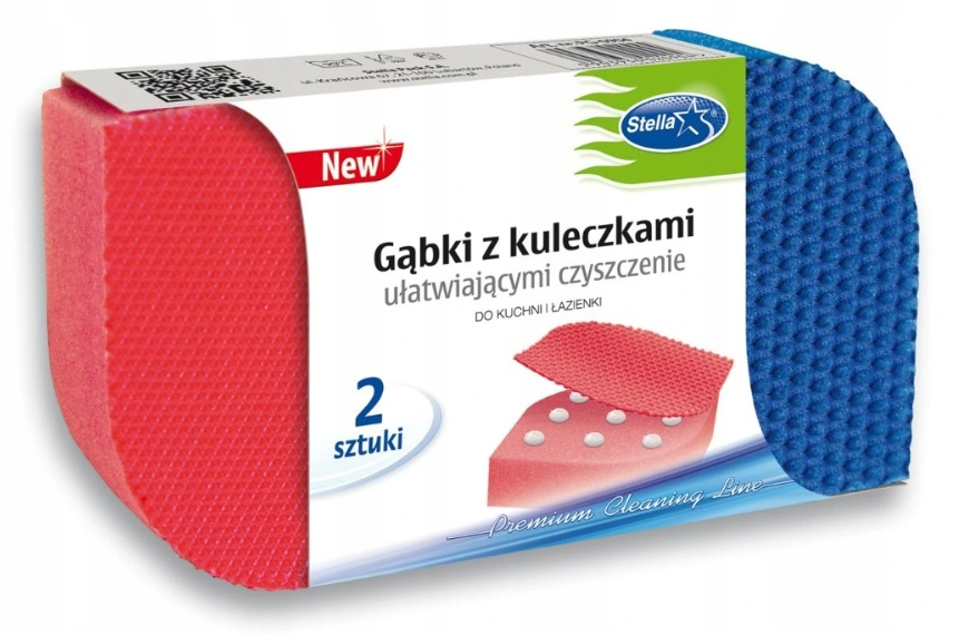 

Stella Gąbka Zmywak A2 z Kulkami Łatwe Czyszczenie