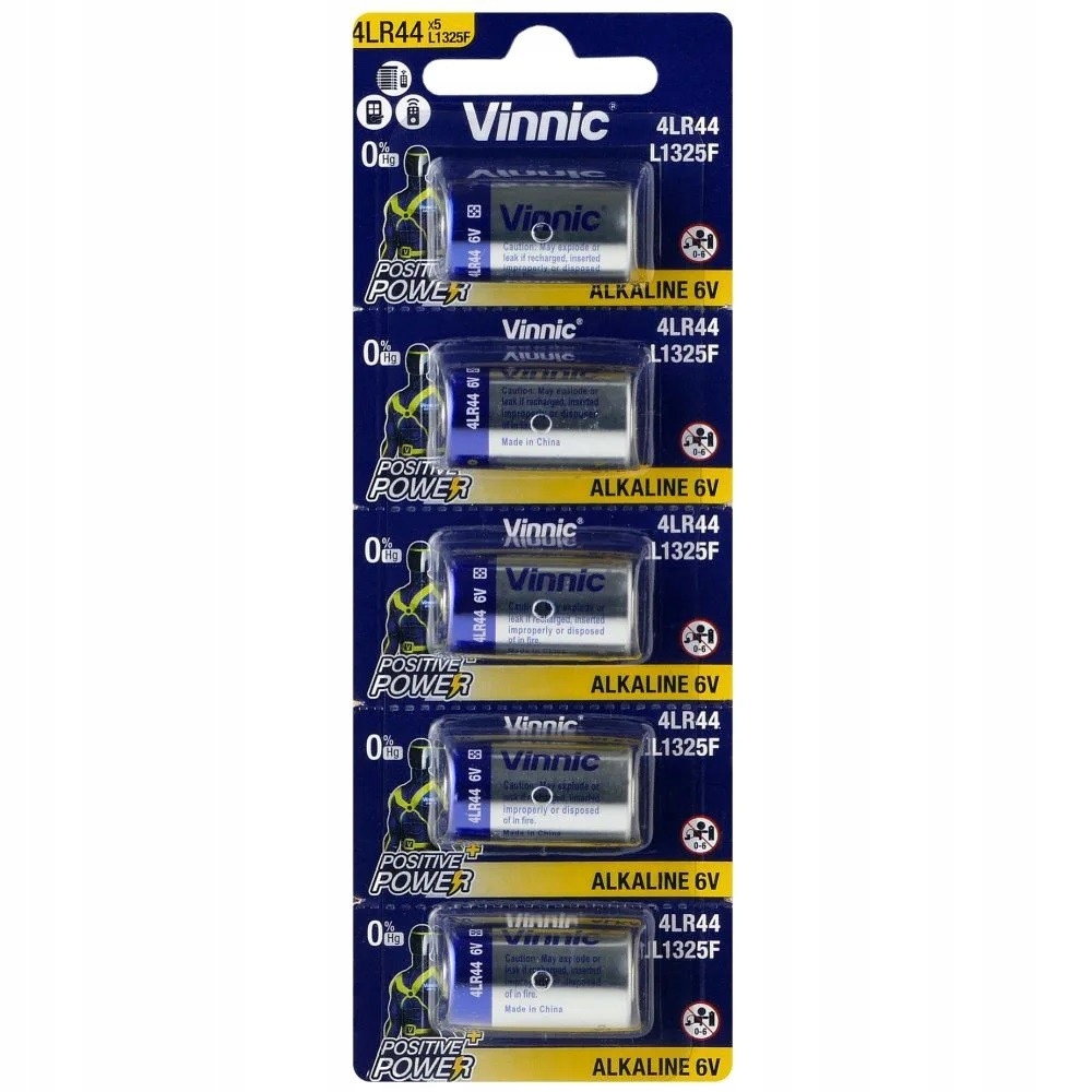 

Bateria alkaliczna Vinnic A544 4LR44 476A 6V 5szt.