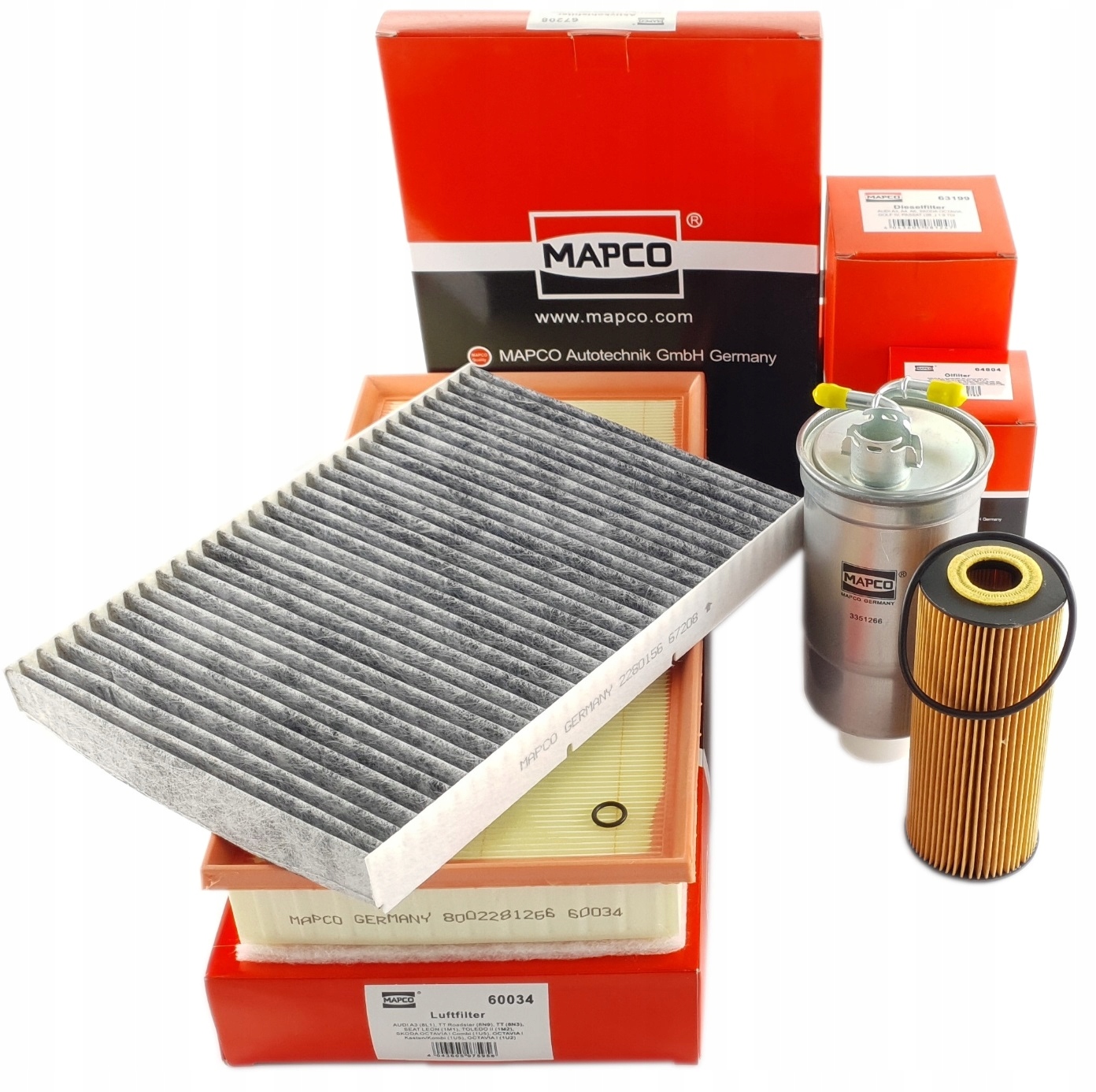 

4 Filtry A3 Octavia Toledo II Golf IV 1.9TDI