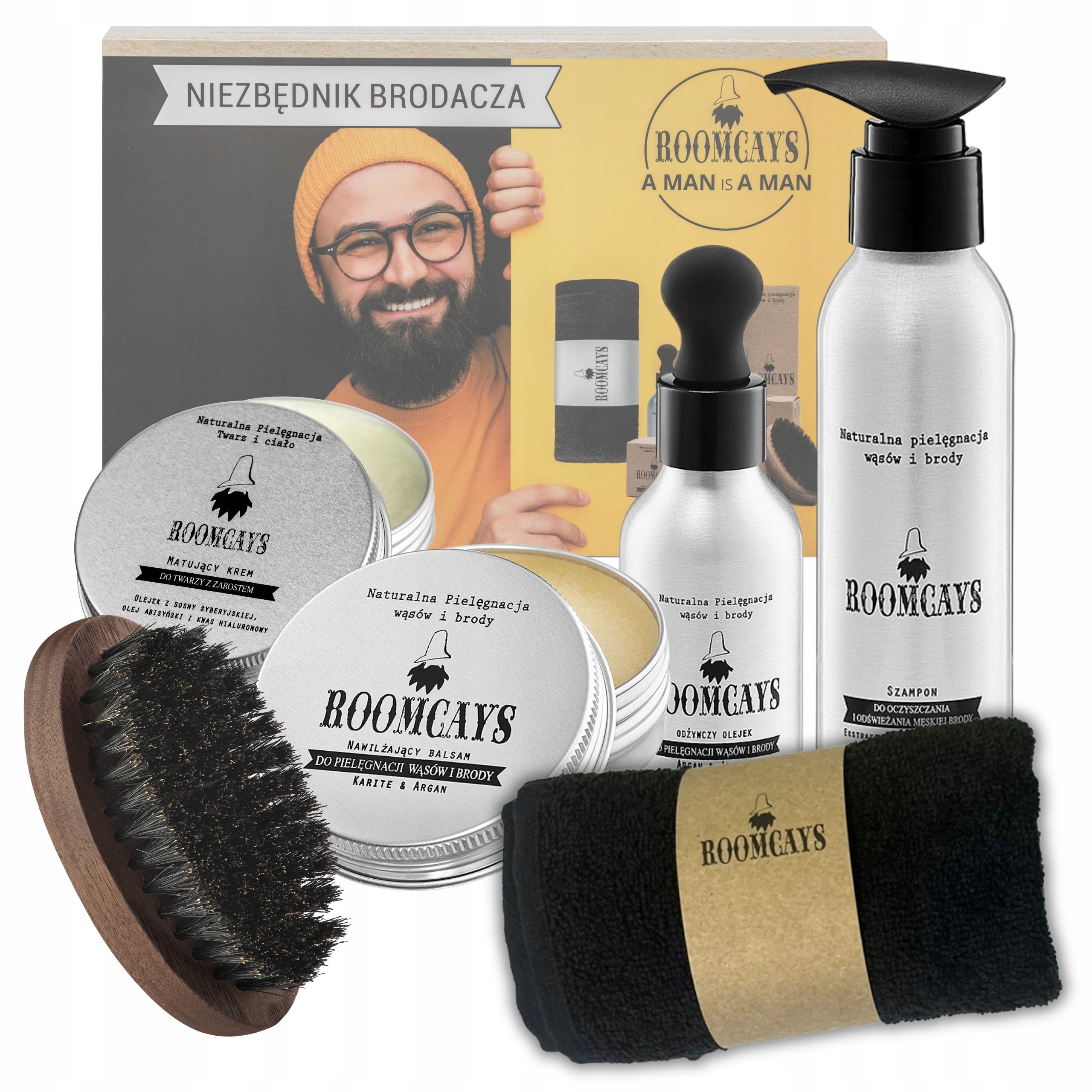 Sada Pánských Kosmetických Přípravků Pro Péči O Vousy Dárek Roomcays 6 Kusů