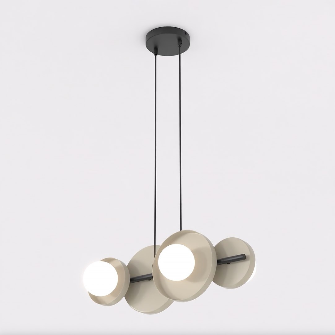 Závěsná lampa Model 4 Bl Mocha, moderní, geometrická stropní lampa