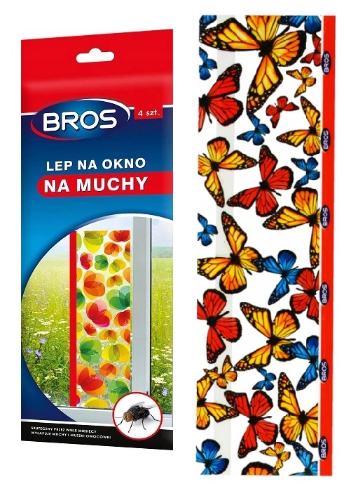 

Bros Lep Środek Łapka Na Okno Muchy Komary x4