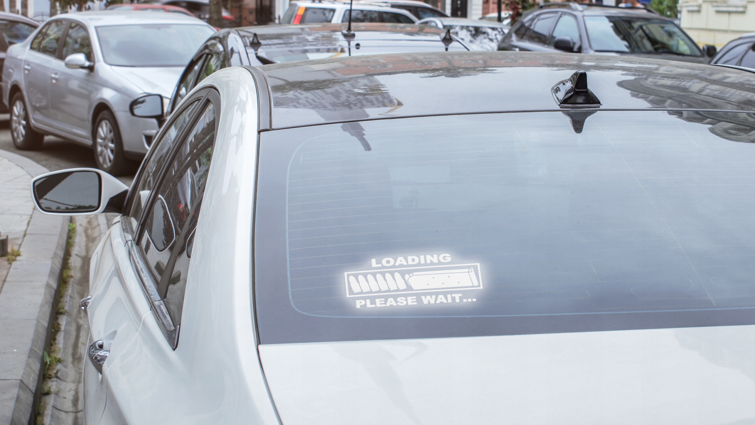 Naklejka ŁADUJ na samochód na auto - ODBLASKOWA| HOLOGRAM Producent Inny