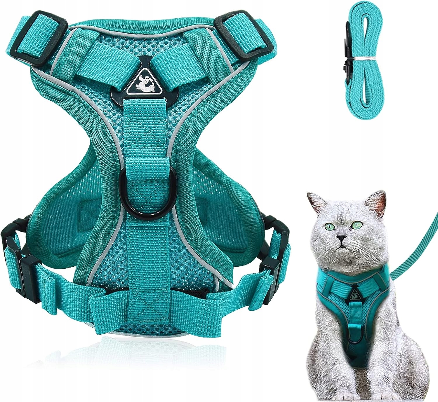 Levně Postroj Pro Kočky A Psa S Vodítkem, Nastavitelný, Reflexní, Prodyšný