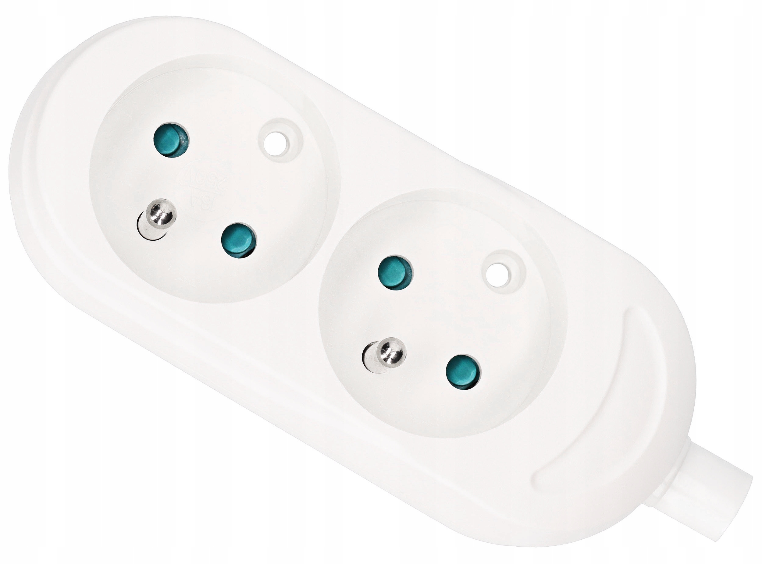 

Gniazdo przedłużacza podwójne z uziemieniem