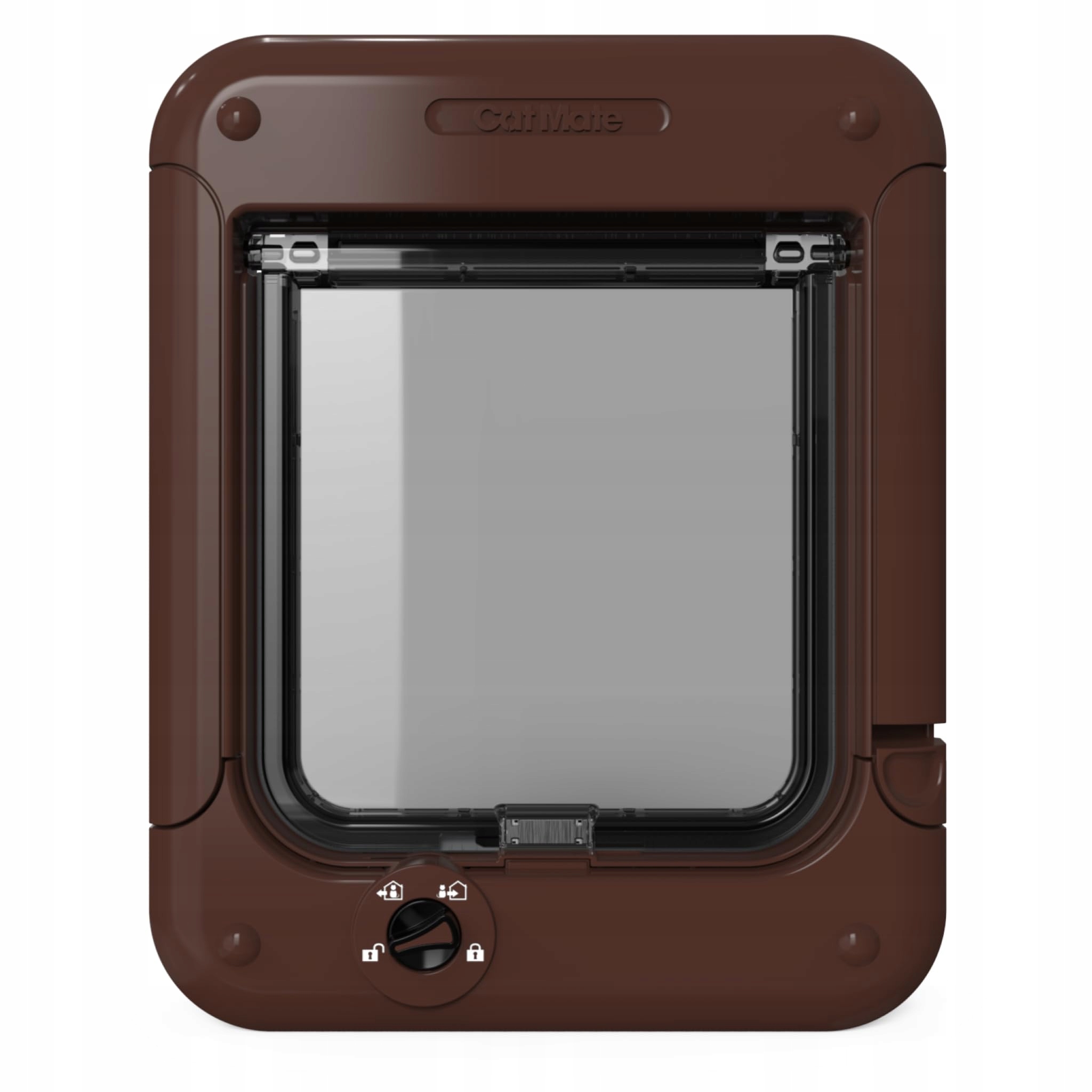 Levně Cat Mate Dvířka Pro Kočky 4 Směry pro sklo Pvc Stěny Dřevo Bronz