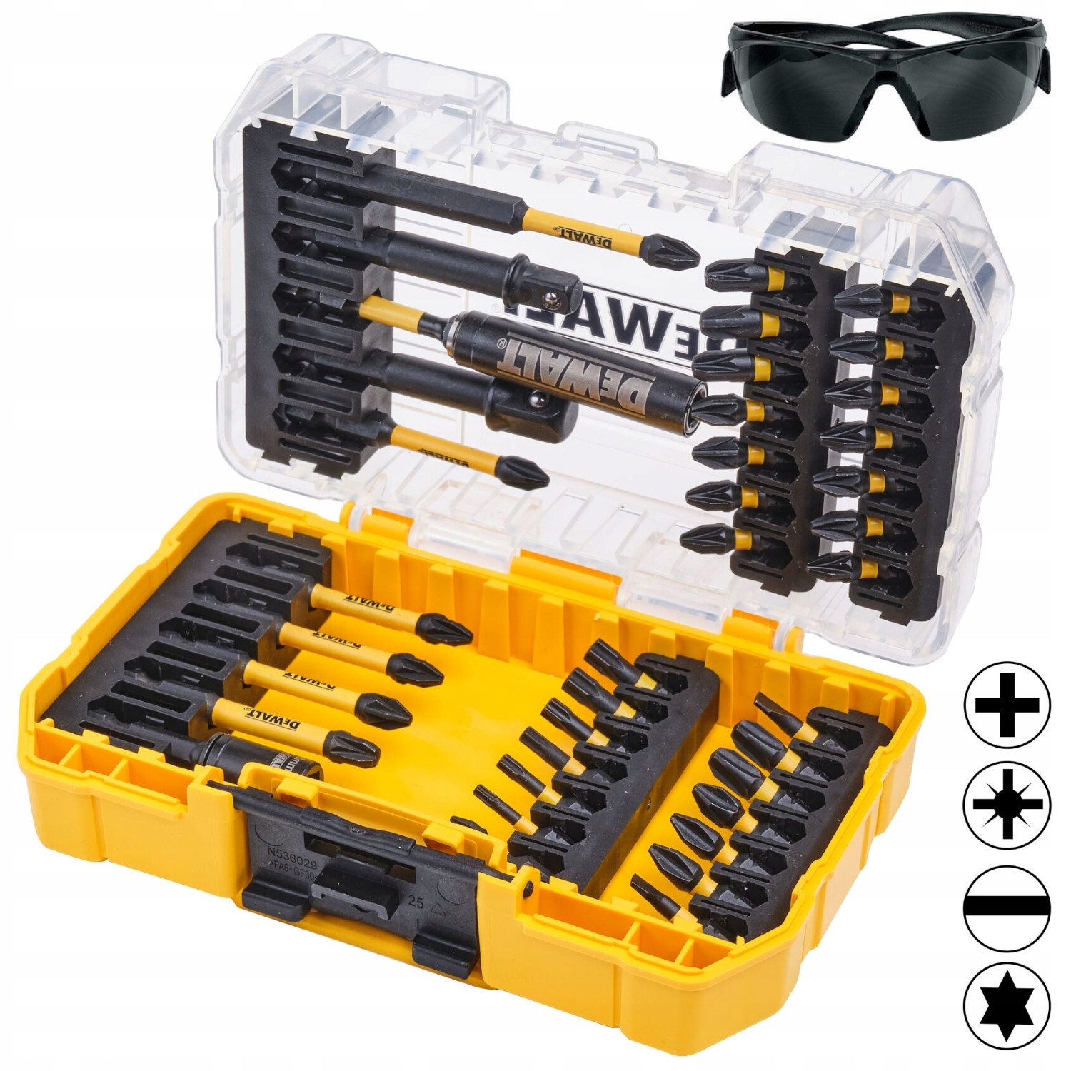 DeWALT Zestaw bitów udarowych Ph Pz Torx Sl komplet 38 szt. Impact DT70740T