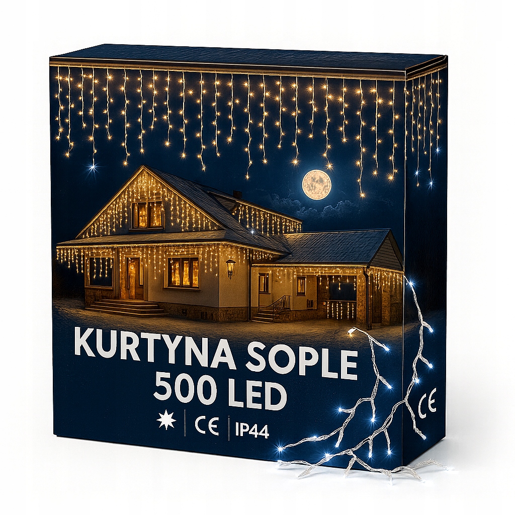 Vánoční osvětlení Domu Venkovní Led světýlka 500 Rampouchy na dům