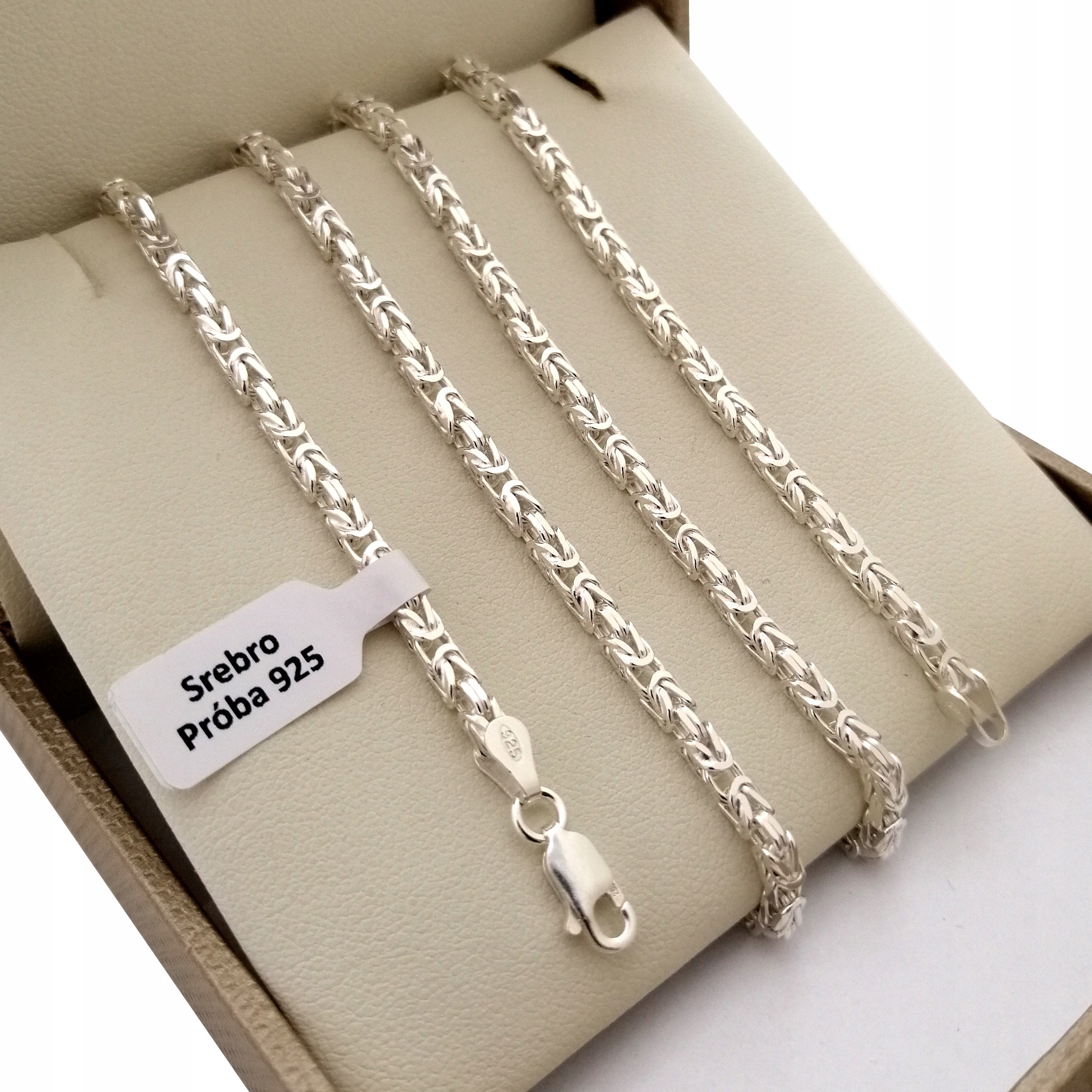 

Łańcuszek Splot Królewski Diamentowany Próba 925