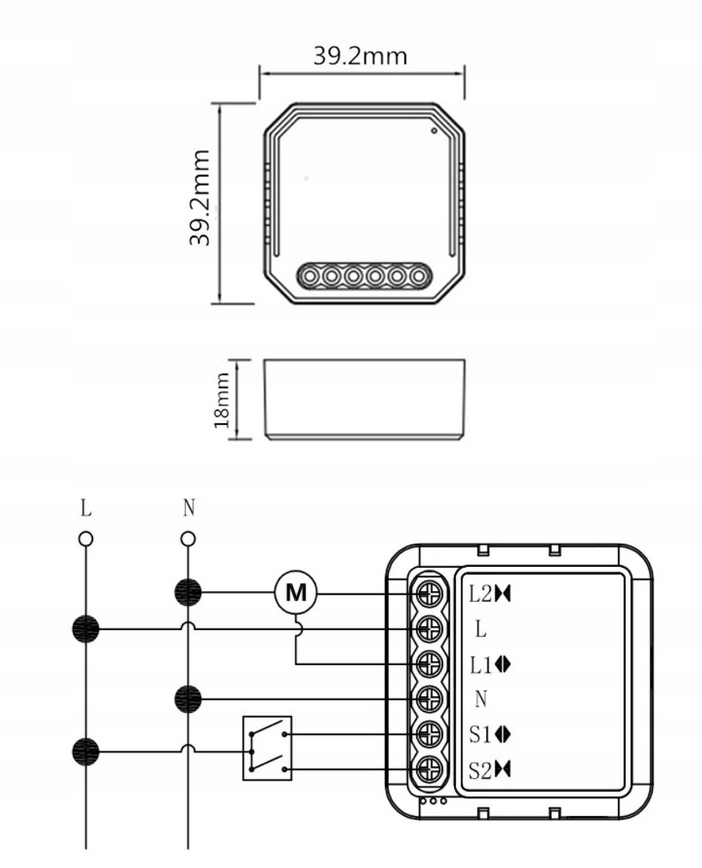 MINI STEROWNIK ROLET MARKIZ ŻALUZJI 1C TUYA ZIGBEE Rodzaj sterownik