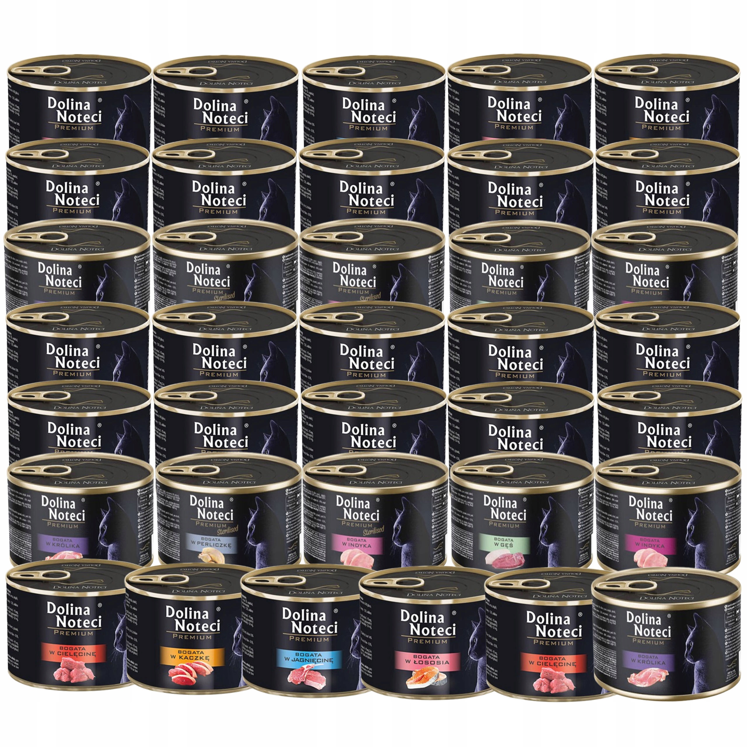 Dolina Noteci Premium Krmivo mokré pro kočky Mix Chutí 36 x 185 g bez obilovin