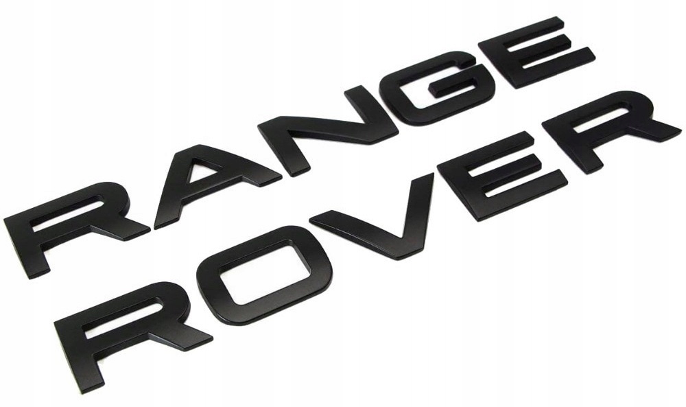 

Emblemat znaczek napis logo Range Rover czarny mat