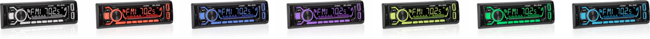 Radio samochodowe BLOW BLUETOOTH USB SD APP KOLORY Podświetlenie przycisków wielokolorowe