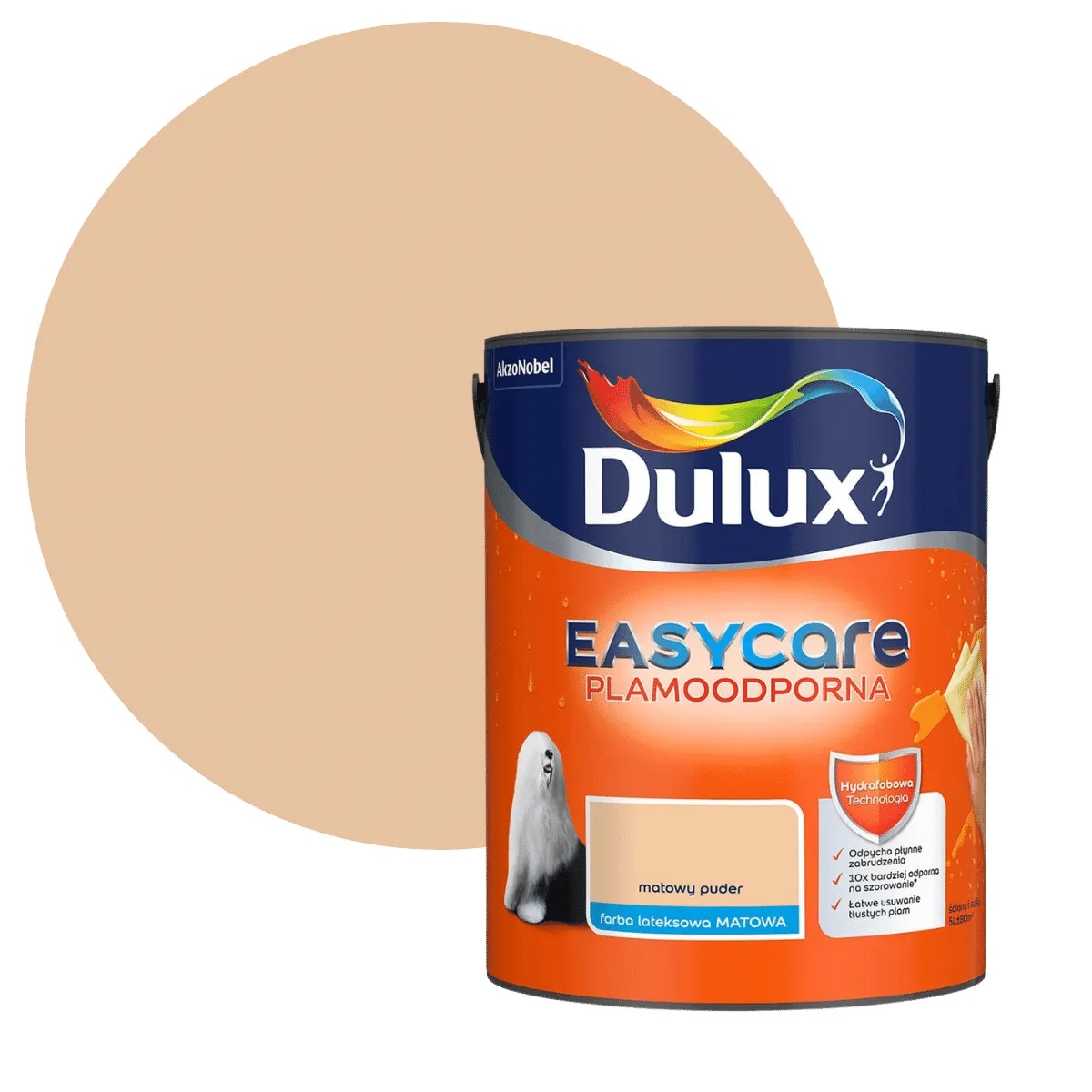 Dulux Easycare Barva Odolná Proti Skvrnám Matný pudr 5L