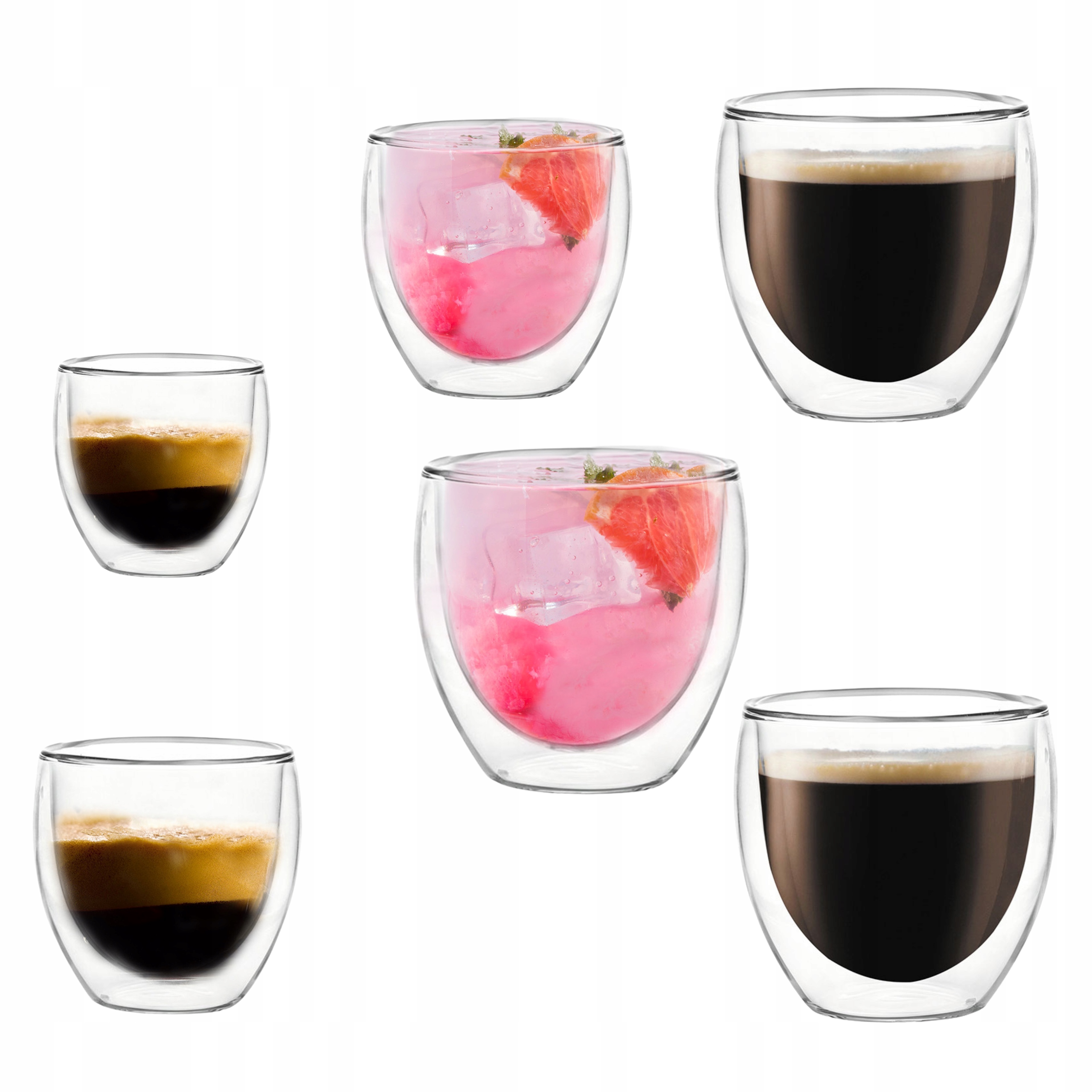 

6x Szklanki Termiczne Do Kawy Espresso Latte 100ml