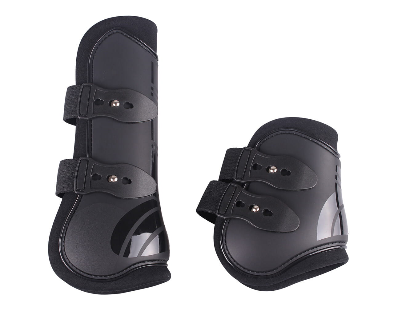 Chrániče pro koně Qhp Tendon komplet na kolíky černé Cob
