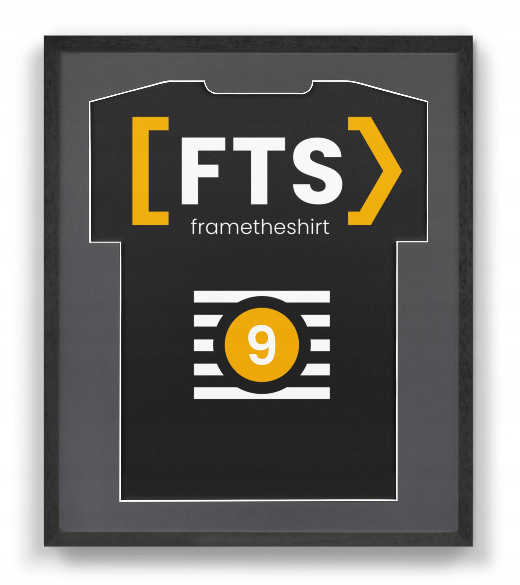 Rámeček Rám na sportovní tričko Dřevěný obal Pevný Černý 53 cm x 63 cm