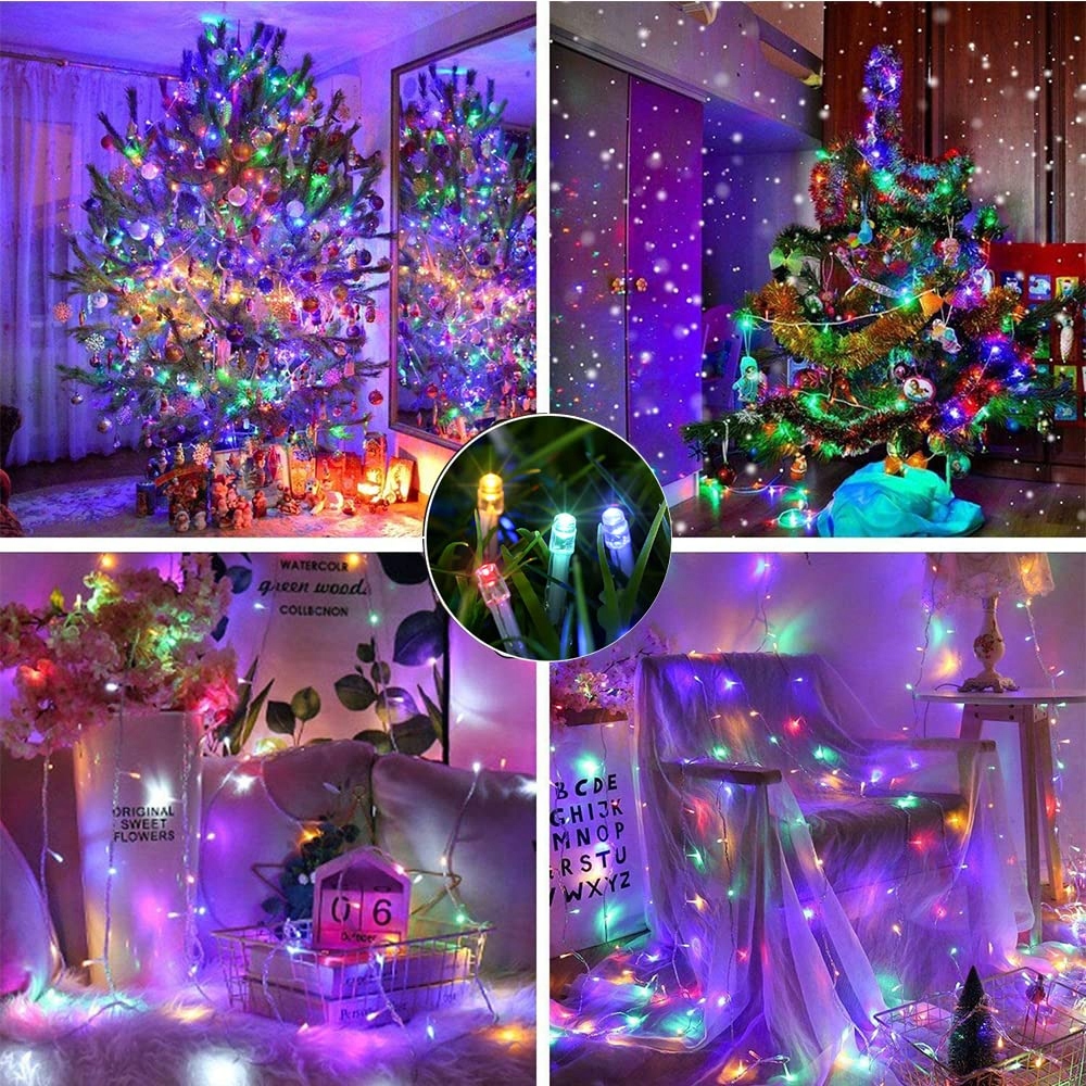 NEXVIN LAMPKI ŚWIĄTECZNE KOLOROWE GIRLANDA ŚWIETLNA WODOODPORNA 20M 200LED — miniatura 6
