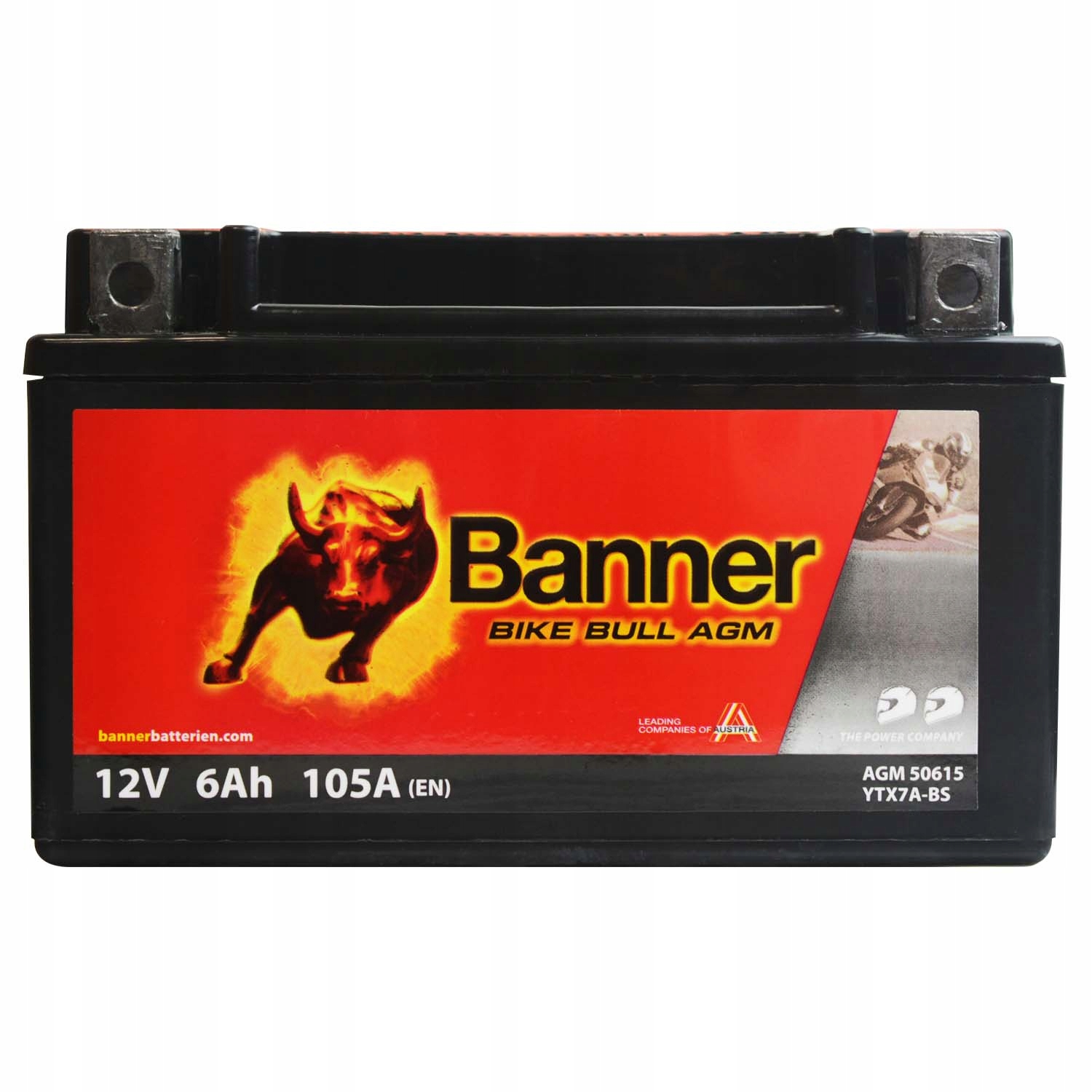 Banner Agm YTX7A-BS 50615 12V 6AH 105A