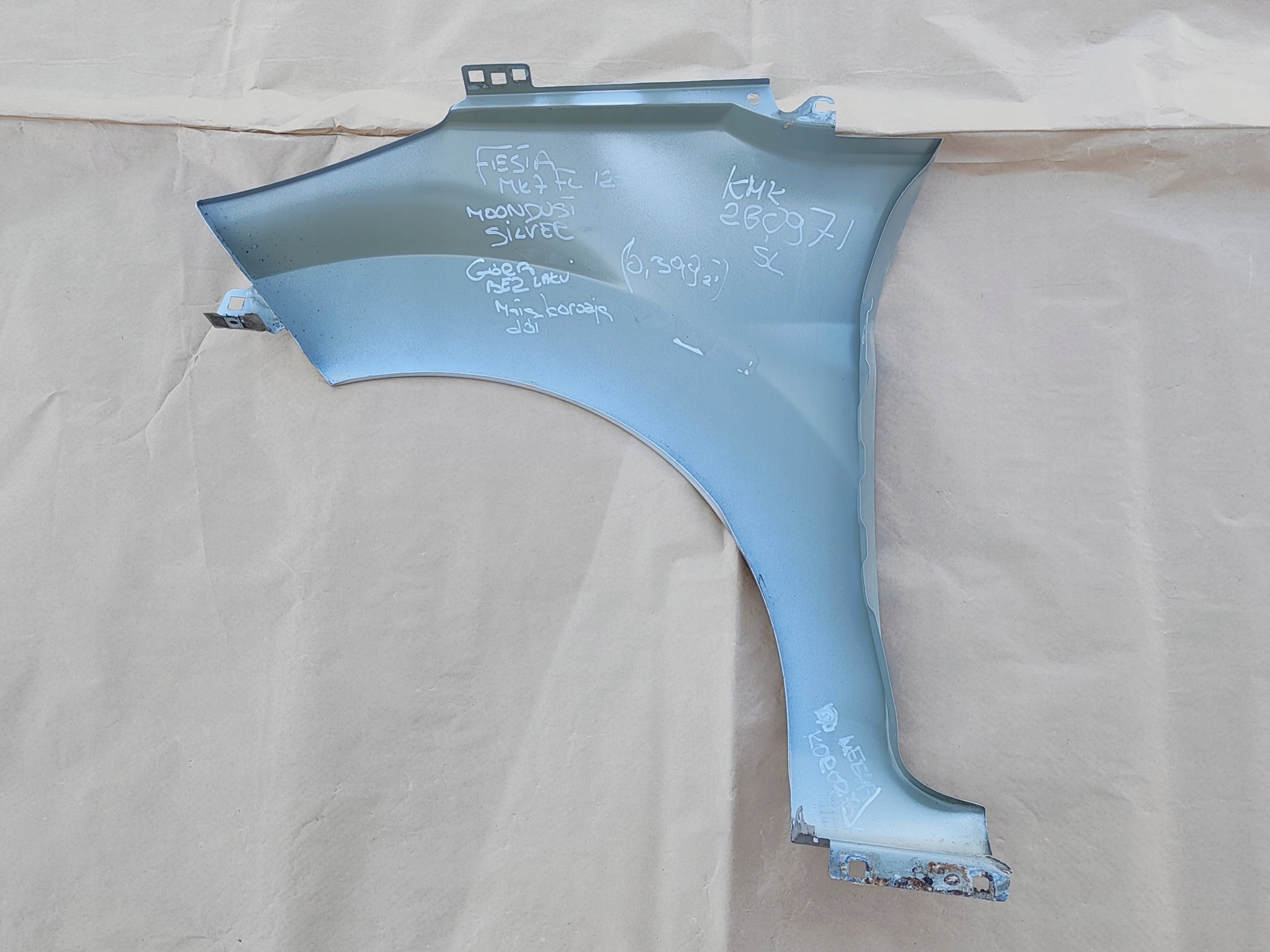 FORD FIESTA MK7 LIFT 2012-2017 fender right front MOONDUST SILVER