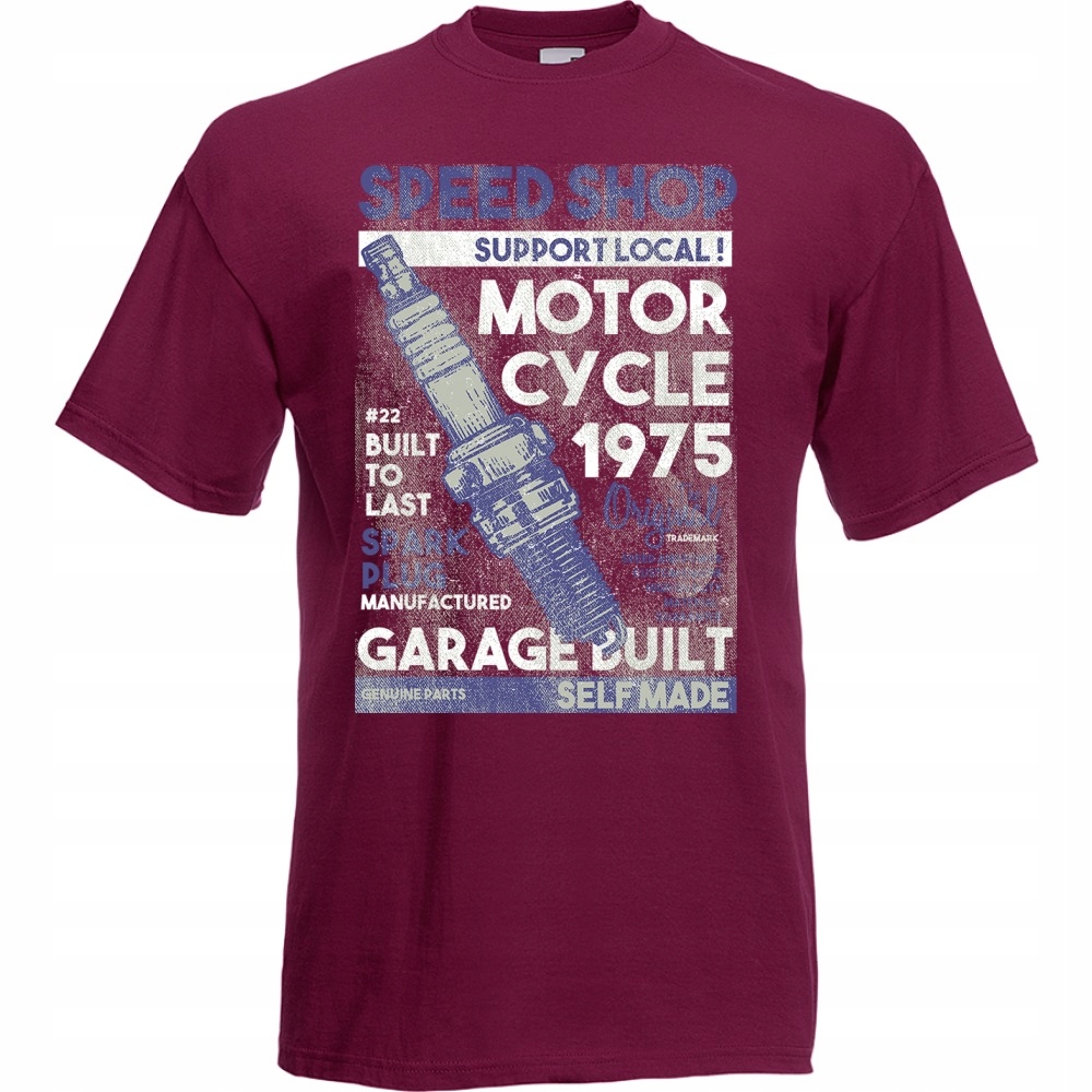 

Koszulka silnik motocykl motor speed M burgund