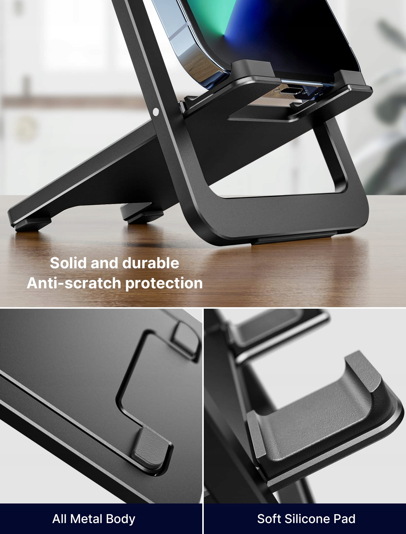 JSAUX Stojak Na Telefon 2 Sztuki Składany Aluminiowy dla iPhone Samsung — miniatura 5