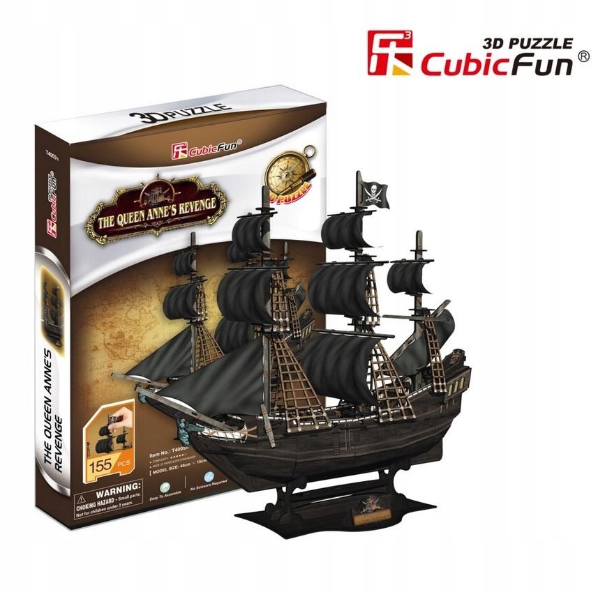 

Puzzle 3D Okręt Piracki Zemsta Królowej Anny