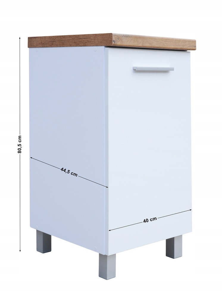 SZAFKA ŁAZIENKOWA 40 CM BIAŁY POŁYSK POD UMYWALKĘ Kolor mebla biały