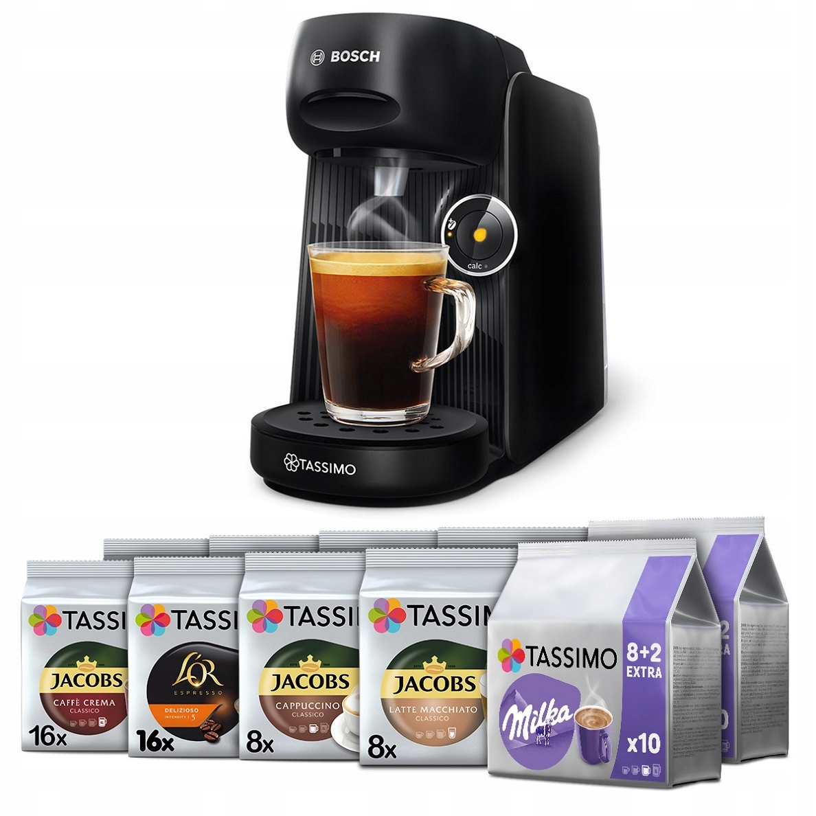 Ekspres kapsułkowy Bosch Tassimo Finesse +kapsułki