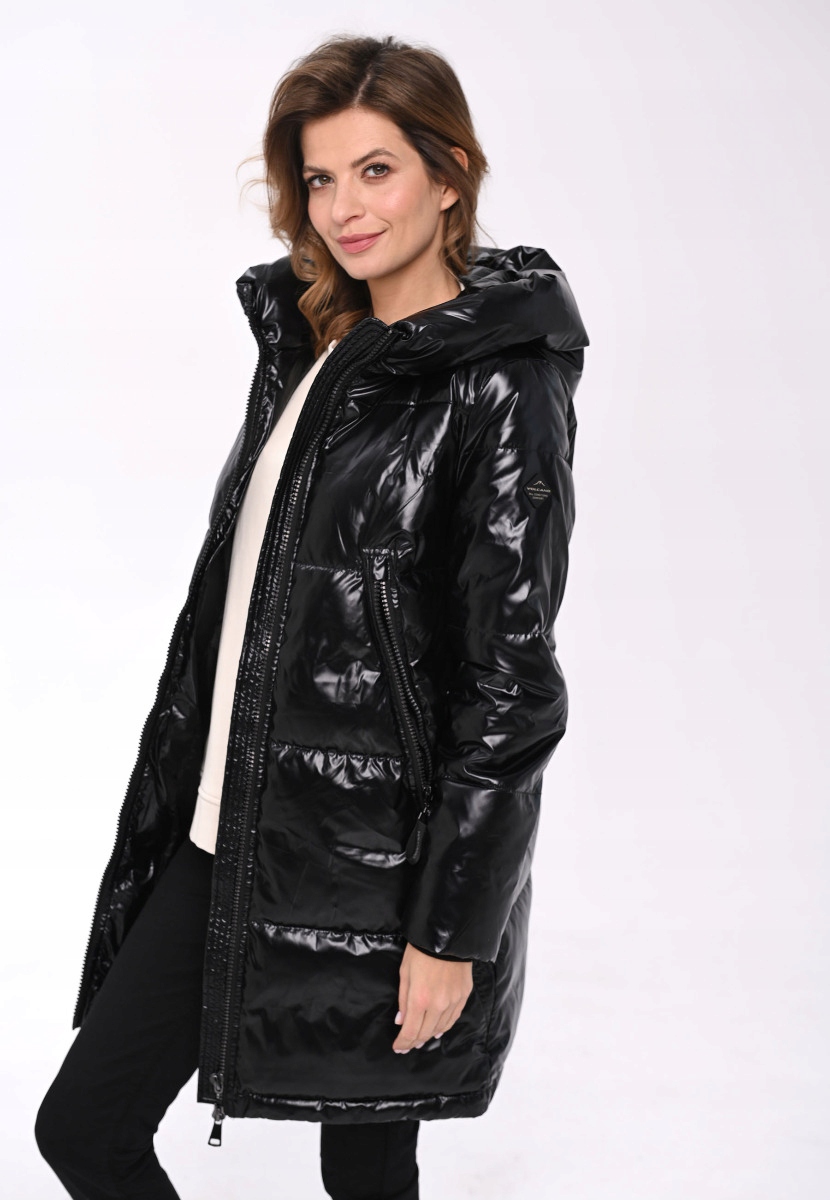 DAMSKA DŁUGA BŁYSZCZĄCA KURTKA VOLCANO J-BLANC XL EAN (GTIN) 5900462600495