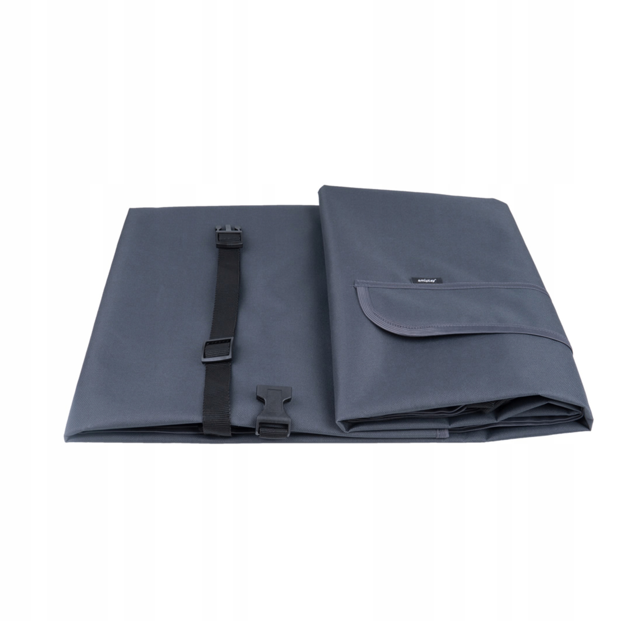 Levně Podložka pro psa do auta Amiplay voděodolná, silná, grafitová, 150 x 150 cm