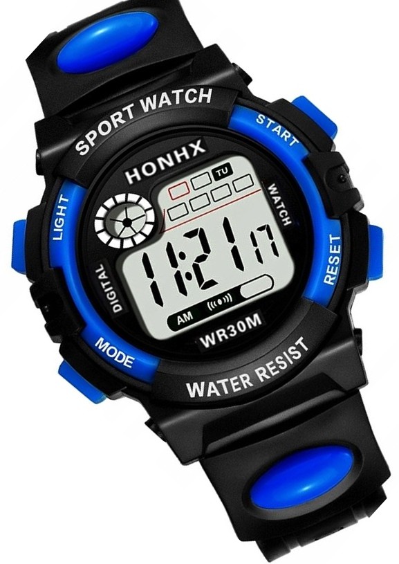 

Dla chłopca sportowy Zegarek Led stoper alarm