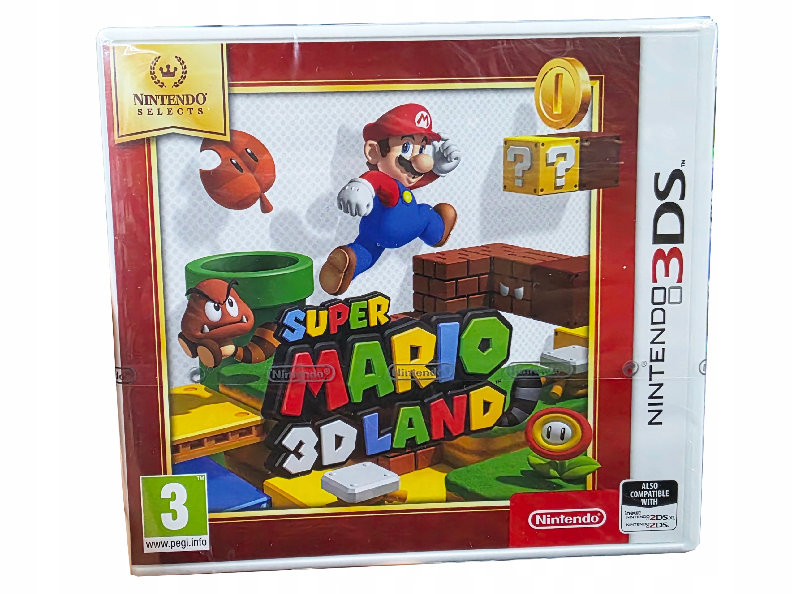 SUPER MARIO 3D LAND NINTENDO 3DS NOWA W FOLII 3xANG FOLIA Z PASKIEM