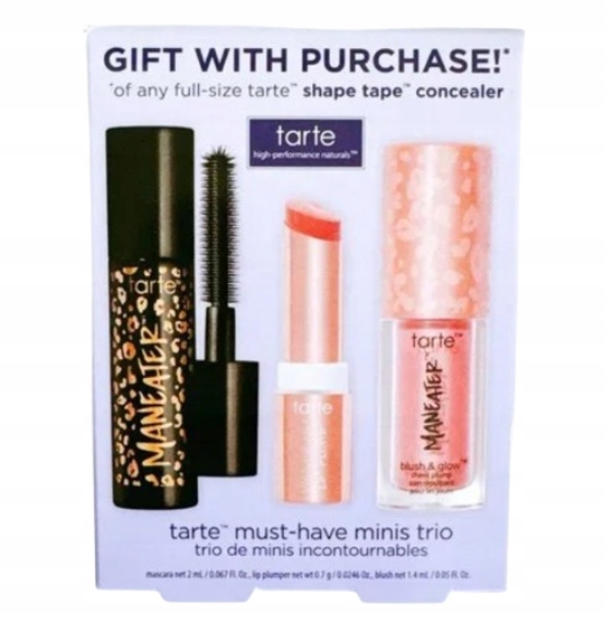 Tarte sada Mascara Maneater Lesk na rty, Růže na tváře