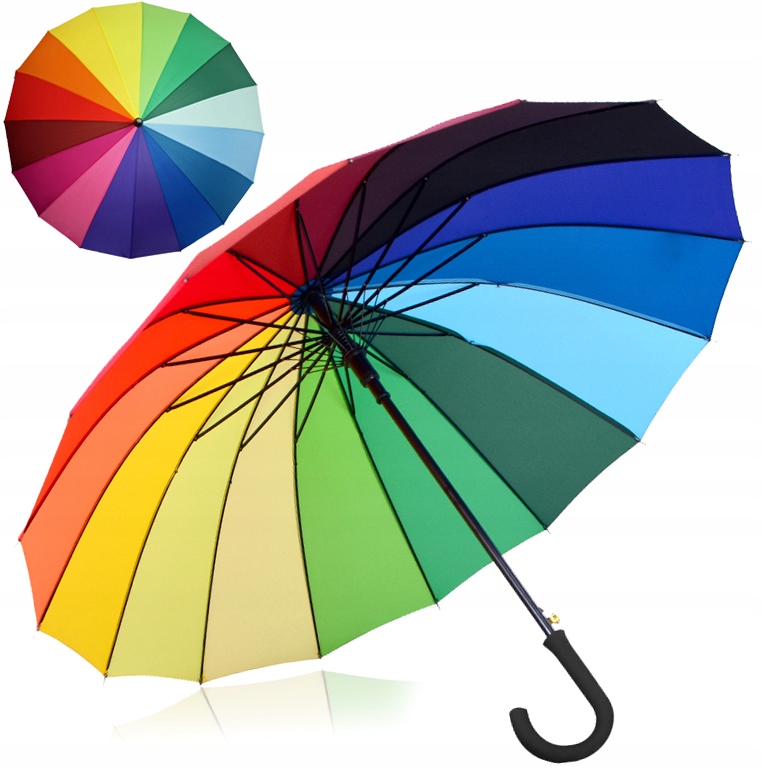 

Parasol Parasolka Tęczowa Duża Wytrzymała Solidna
