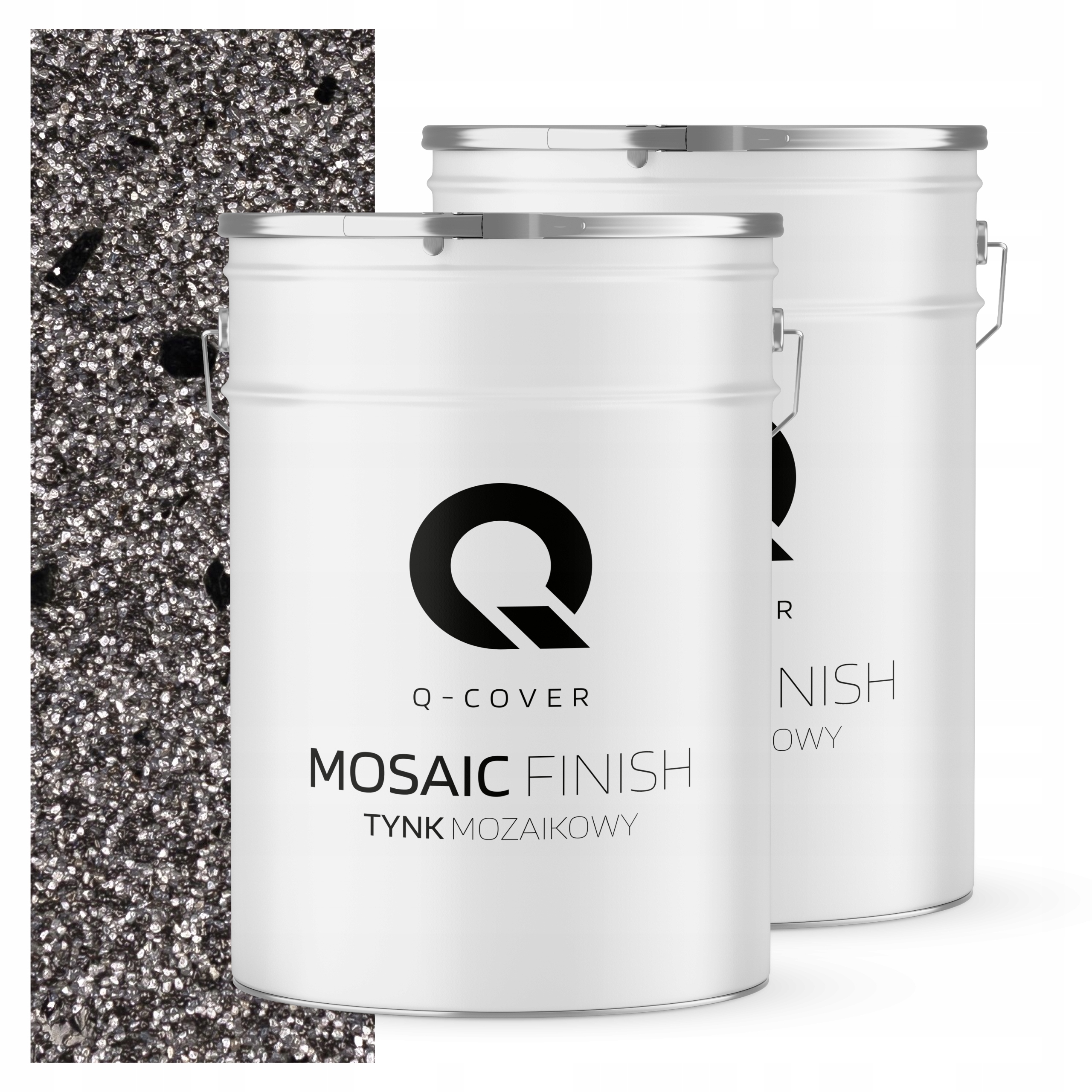 Mozaiková pryskyřičná omítka 25 kg vnitřní šedá tmavá s černou slídou M44