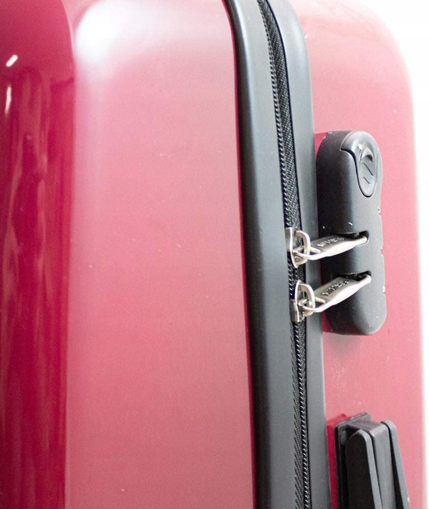 KOMPLET NOWOCZESNYCH WALIZEK 3D PODRÓŻNYCH M L XL WALIZKI FLAMINGO Bituxx Kolor różowy