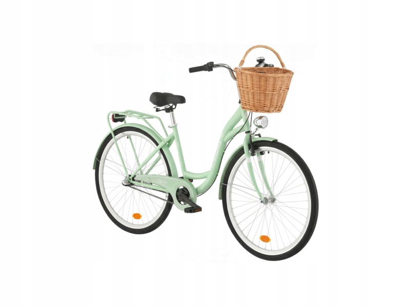 Rower miejski Indiana Moena S3B D18 28 cali damski Miętowy Koszyk