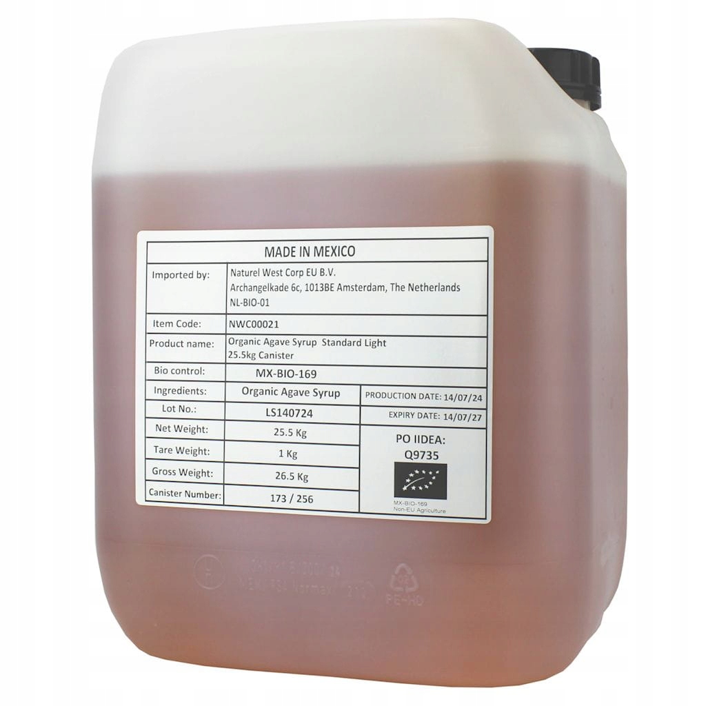 Agávový Sirup Bio 25,5 kg (18,5 L) Horeca