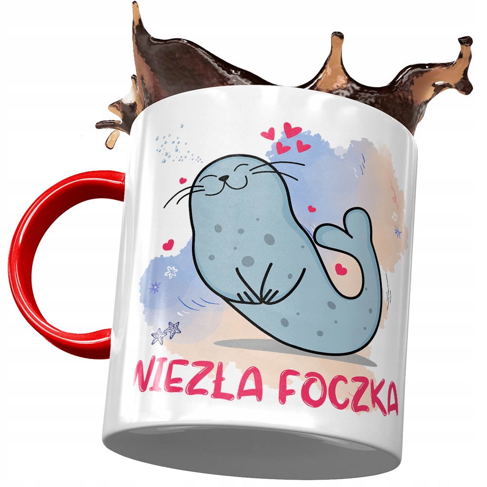 

Kubek Czerwony Śmieszny Niezła Foczka