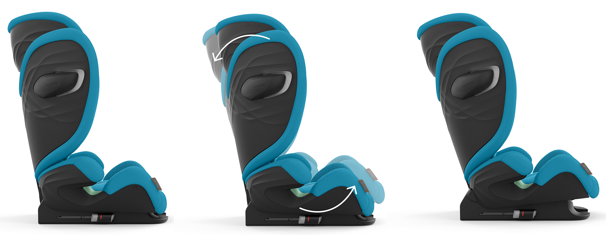 Fotelik Cybex Solution G Plus i-Fix 100-150cm ADAC Beach Blue Klasyfikacja ADAC 4