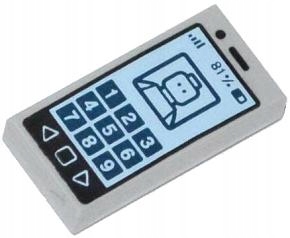 

Lego 3069bpb0304 nadruk telefon płytka 1x2 1 szt N